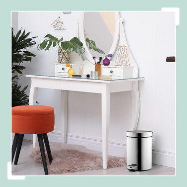 Relaxdays Kosmetikeimer Edelstahl 3 Liter