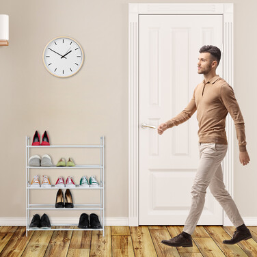 Relaxdays Metall Schuhregal 5 Ablagen