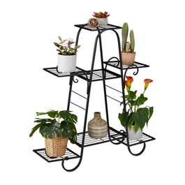 Relaxdays Metall Blumentreppe