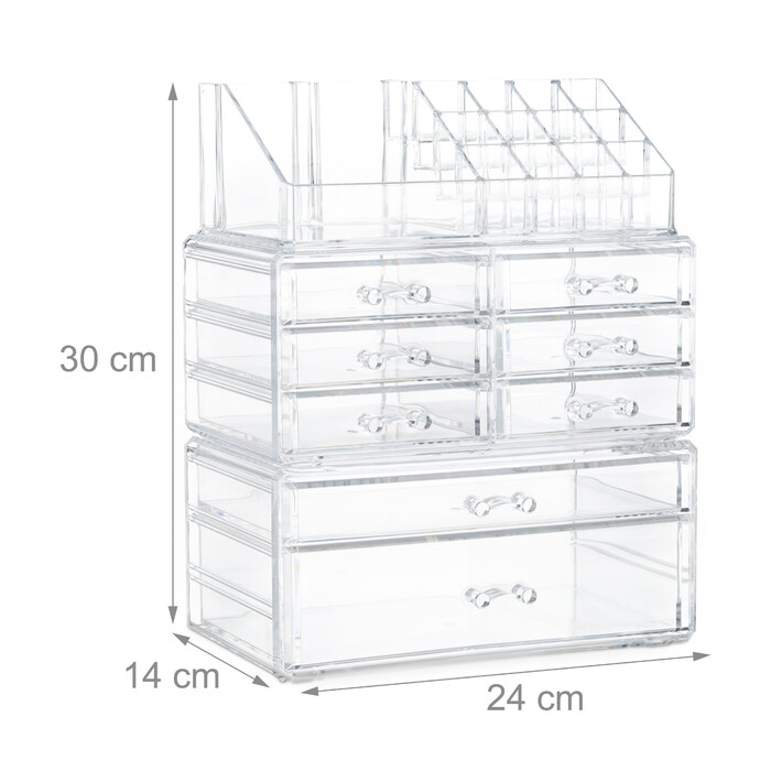 Relaxdays Make Up Organizer mit 8 Schubladen