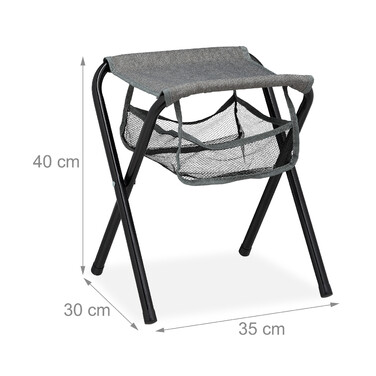 Relaxdays Campinghocker faltbar mit Tasche
