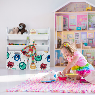 Relaxdays Kinderregal mit Monstern