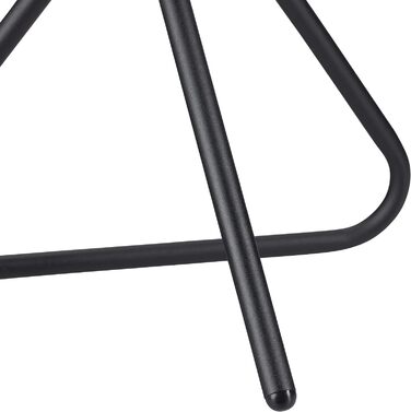 Relaxdays, schwarz Beistelltisch aus Metall, Runder Ablagetisch mit Tragegriff, Moderner Couchtisch, HxD ca. 59 x 40cm, Standard