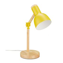 Relaxdays Schreibtischlampe Holz verstellbar