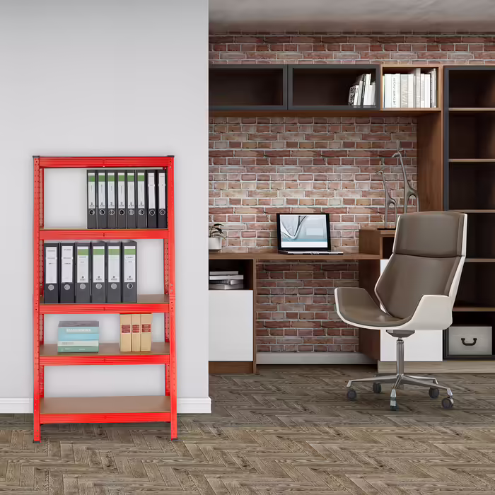 Relaxdays Rotes Schwerlastregal zum Stecken
