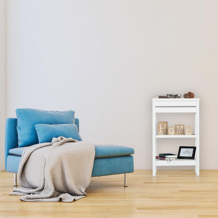 Relaxdays Badregal Bambus weiß