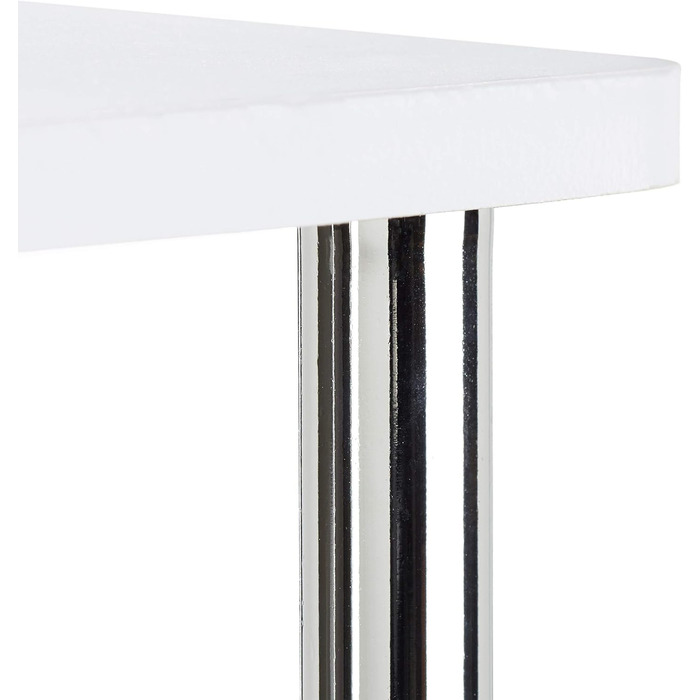 Relaxdays rollbarer Beistelltisch, Allzweckwagen, Holz, 4 Rollen, 2 Ebenen, 41,5x40x40cm, weiß
