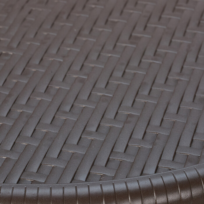 Relaxdays Runder Gartentisch in Rattanoptik