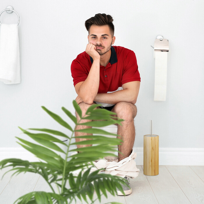 Relaxdays WC-Bürstenhalter Bambus