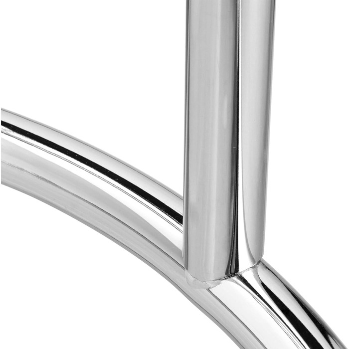 Relaxdays, Silber runder Beistelltisch, Metallgestell, Glasplatte, Wohnzimmertisch, Deko, Designer Tisch, HxD 53 x 45 cm, Standard
