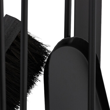 Relaxdays 5-teiliges Kaminbesteck schwarz modern