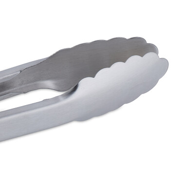 Relaxdays Edelstahl Grillzange mit Holzgriff