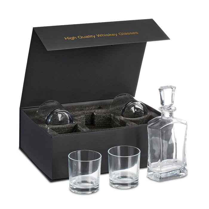 Relaxdays 5-tlg. Whisky Set mit Karaffe & Gläsern