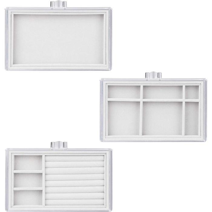Relaxdays Make Up Organizer, 2-teilig, mit Schmuckkästchen, 3 Schubladen, Kunststoff, HBT 18,5x23,5x15 cm, (Transparent)