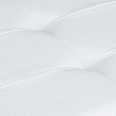 Relaxdays Faltbare Sitzbank XXL, Sitzcube mit Stauraum, Leinen, 38x114x38 cm, Weiß