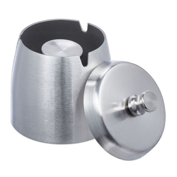 Relaxdays Aschenbecher mit Deckel für draußen