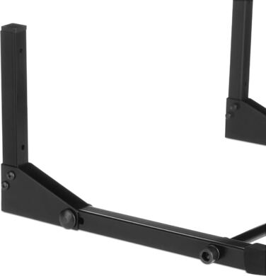 Relaxdays, schwarz Fahrrad Wandhalterung, klappbar, Radaufhängung, Tragkraft 30 kg, Radhalter HxBxT 19,5 x 44 x 47 cm, Fahrra