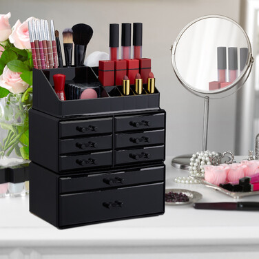 Relaxdays Make Up Organizer mit 8 Schubladen