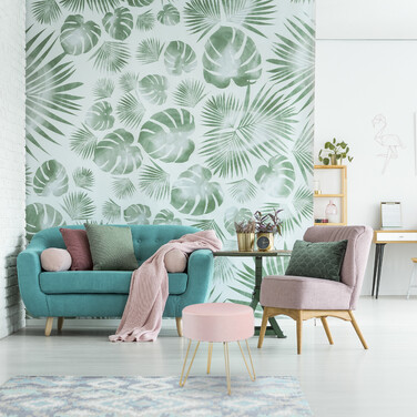 Relaxdays Samthocker mit Metallbeinen rosa