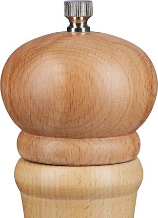 Relaxdays, Keramikmahlwerk, groß, HxBxT: 40 x 6 x 6 cm, klassisches Design, Natur Pfeffermühle Holz, Keramik, 5,5 x 5,5 x 39,