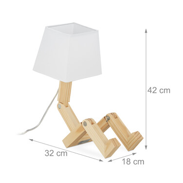 Relaxdays Tischlampe Roboter verstellbar