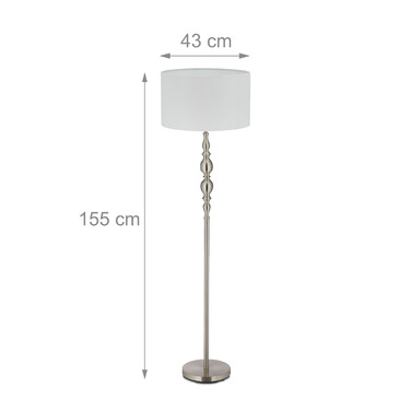 Relaxdays Stehlampe Wohnzimmer beige