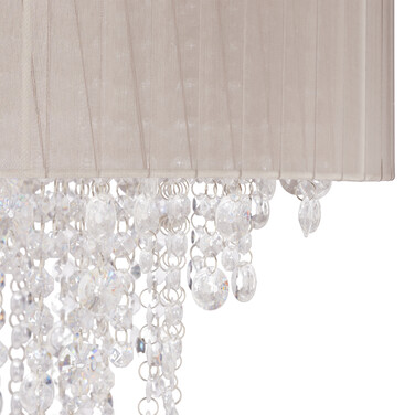 Relaxdays Deckenlampe Organza Kristall
