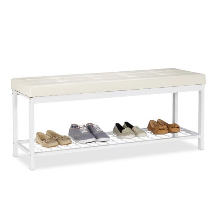 Relaxdays Schuhbank XXL mit Polster