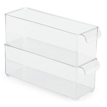 Relaxdays Kühlschrank Organizer schmal mit Griff