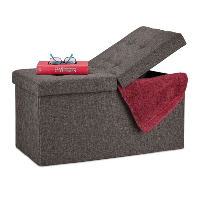 Relaxdays Sitzbank mit klappbarem Deckel