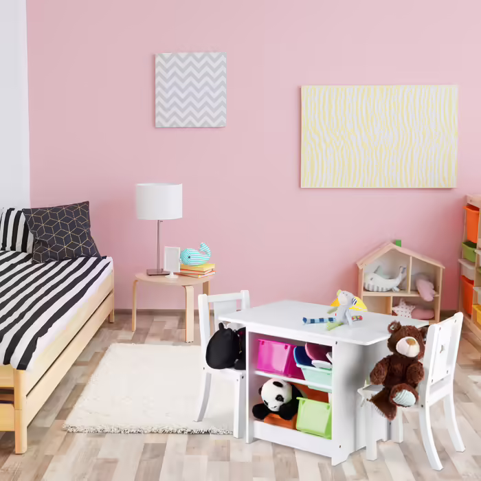 Relaxdays Kindersitzgruppe mit Stauraum ALBUS