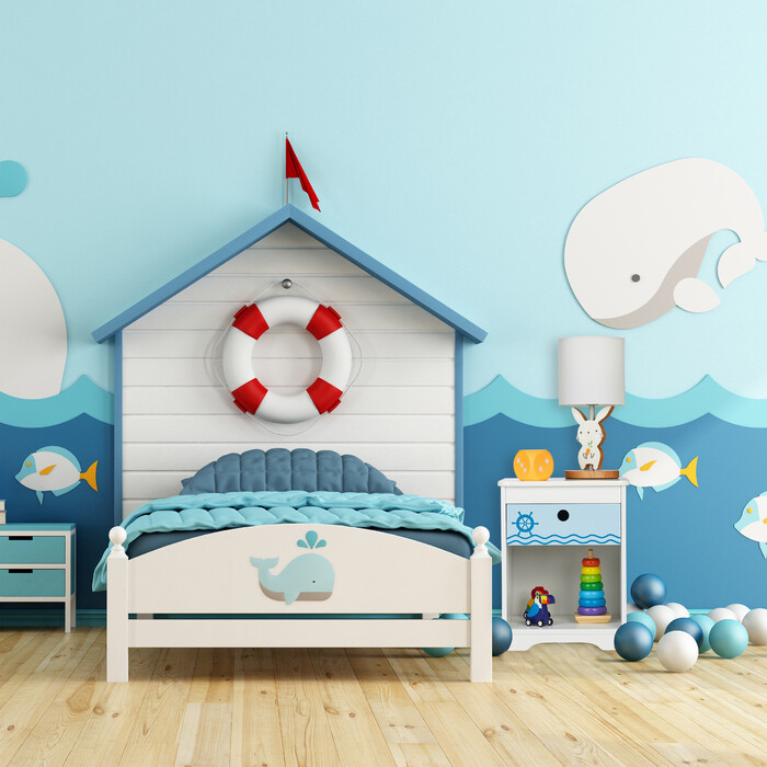 Relaxdays Nachttisch für Kinder mit Schublade