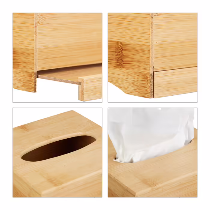 Relaxdays Kosmetiktücherbox quadratisch