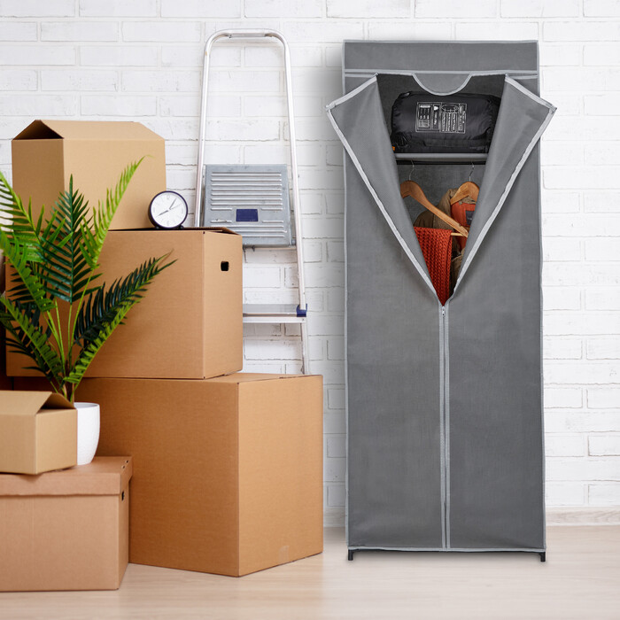 Relaxdays Stoffschrank mit Kleiderstange