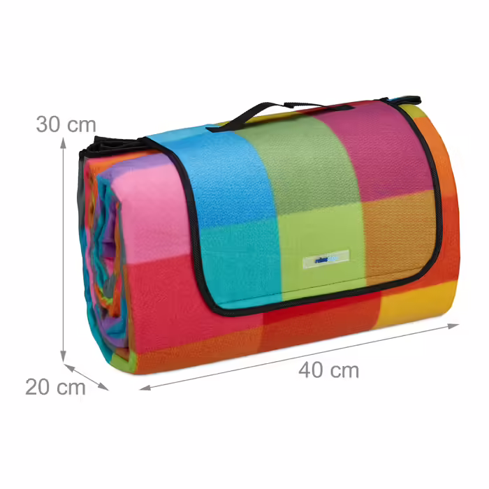 Relaxdays XXL Picknickdecke 200x300 cm kariert