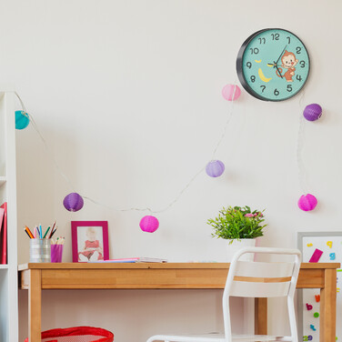 Relaxdays Wanduhr Affe für Kinder