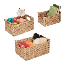 Relaxdays Aufbewahrungskorb 3er Set