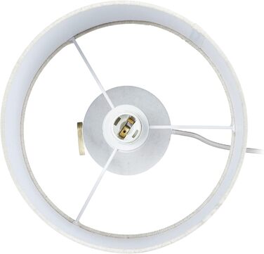Relaxdays Tischlampe, Marmorfuß & Stoffschirm, E14-Fassung, dimmbare Nachttischlampe, H x D: 34,5 x 21 cm, (Weiß/Beige)