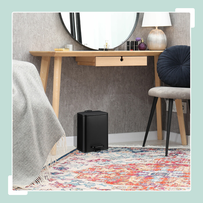 Relaxdays Bad Mülleimer 5 l Softclose