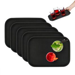 Relaxdays 5er Set Serviertablett 35 x 25 cm