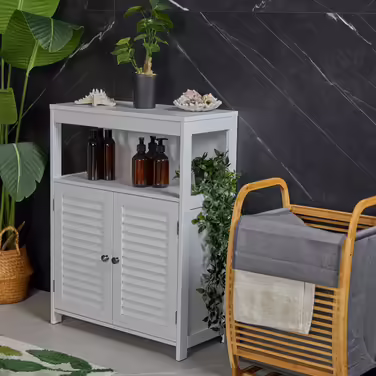 Relaxdays Weißer Badschrank