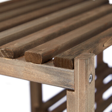 Relaxdays Braunes Blumenregal aus Holz