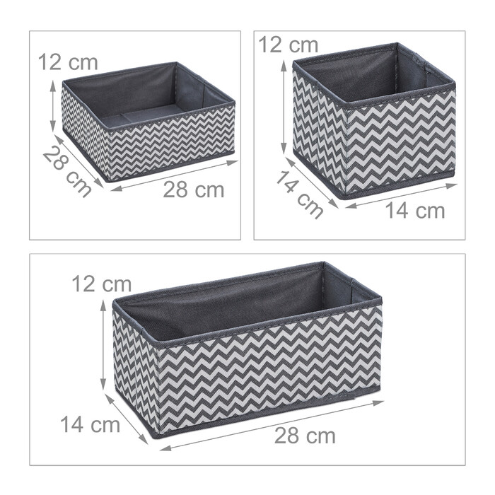 Relaxdays 6-tlg. Schubladen Organizer Set
