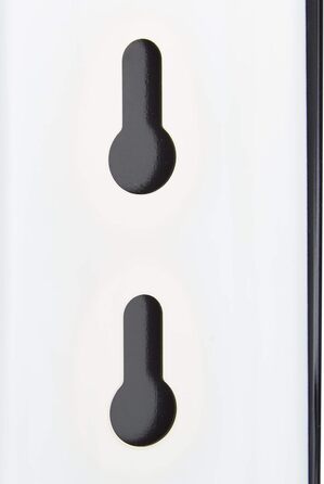 Relaxdays WC Bürstenhalter Wand, Toilettenbürstenhalter mit WC Bürste, für Wandmontage, HTB: 38,5x8x8 cm, silber/schwarz 8 x 8 x 38.5 cm