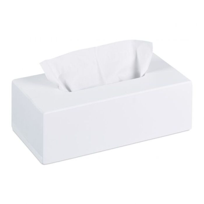 Relaxdays Kosmetiktuchbox Bambus weiß