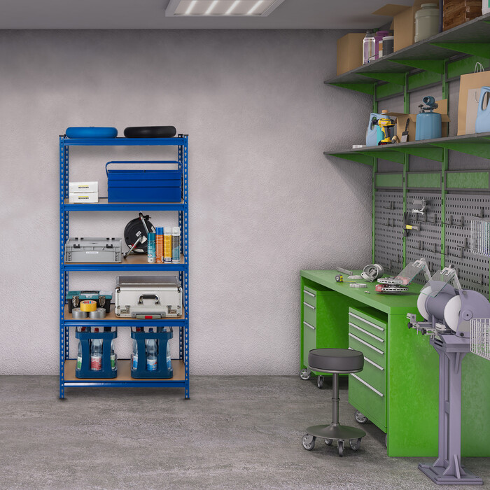 Relaxdays Schwerlastregal 1325 kg blau