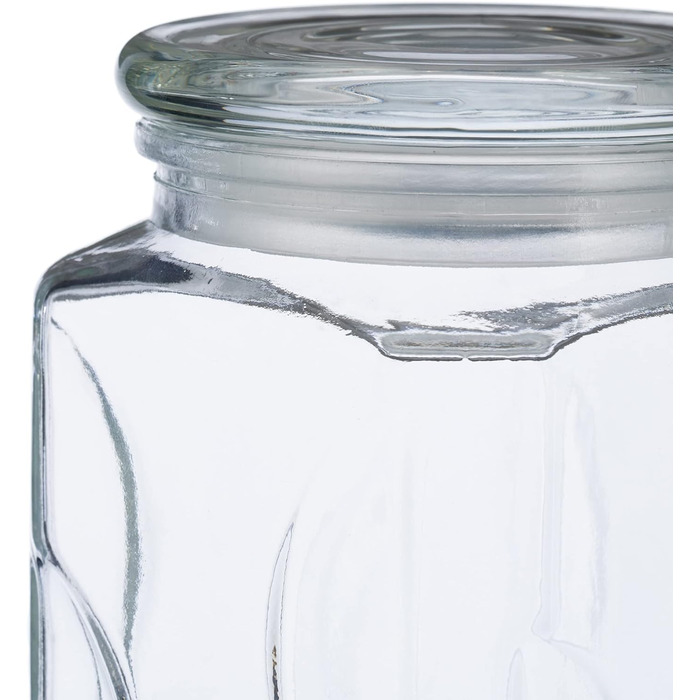Relaxdays Vorratsgläser, 6er Set, 750 ml, luftdichte Glasbehälter