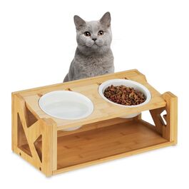 Relaxdays Höhenverstellbare Katzen Futterstation