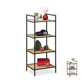 Relaxdays Standregal aus Bambus & Metall