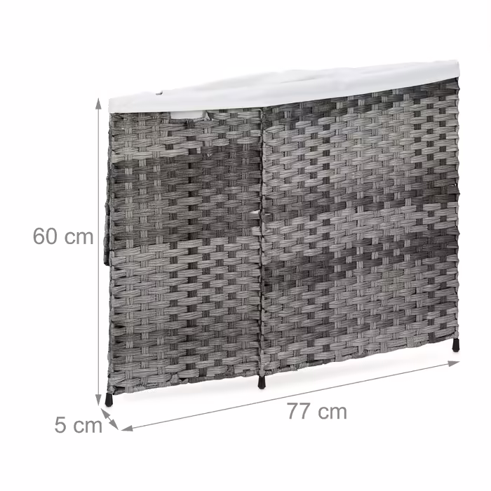 Relaxdays Wäschekorb Rattan-Optik 90 L